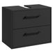 Meuble de salle de bain Florence 60 x 35 x 47 cm – Noir mat – Meuble bas avec découpe