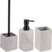 Tendance Badkamer set - zeeppomp/tandenborstelbeker - grijs - kunststeen - polyresin