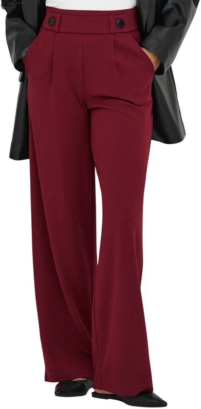 JDY Geggo New Broek Dames - Maat XS X L32 - Donkerrood