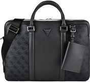 GUESS Milano Aktetas met laptopvak - Zwart/Antraciet