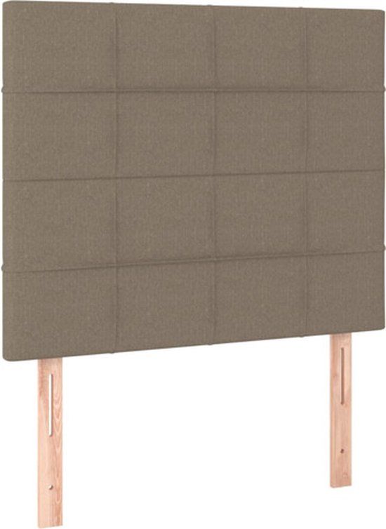 vidaXL Hoofdbord - taupe - 80x5x118/128 cm - Stof