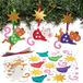 Baker Ross FN317 Kerstmuizen Mix en Match Decoratiesets - Set van 8, Kerst knutselen voor kinderen, Kerstdecoraties