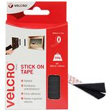 Velcro Klettband 20mmx1m Schwarz Haken & Flausch selbstklebend