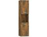vidaXL Badkamerkast 30x30x130 cm bewerkt hout gerookt eikenkleurig