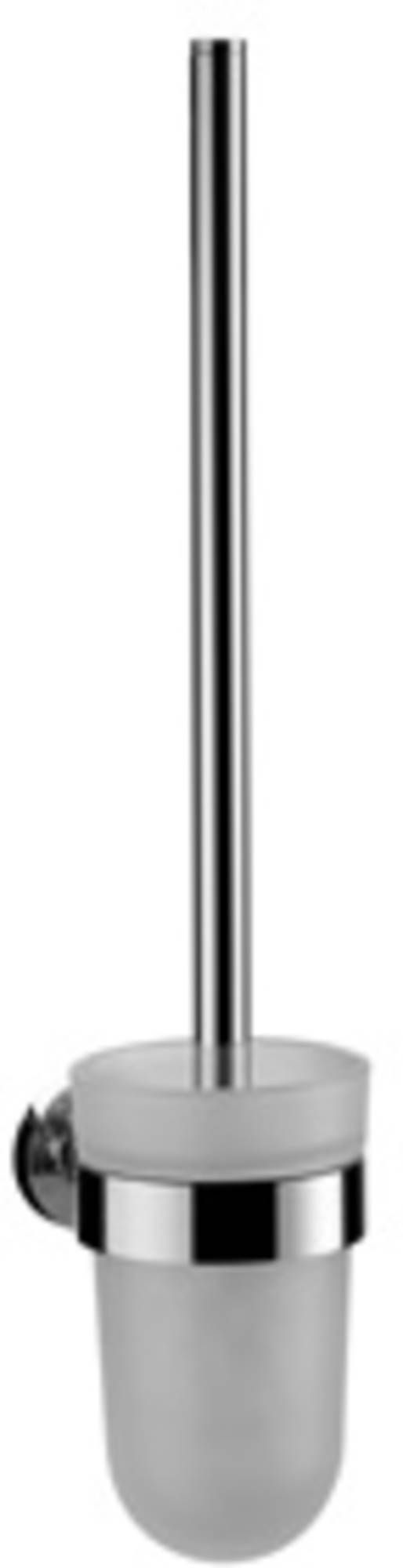 Emco Liaison closetborstelgarnituur wandmodel m. kristalglas satin chroom 181500101