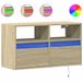 Meuble TV Sonoma-Eiche avec éclairage LED 80x31x45 cm