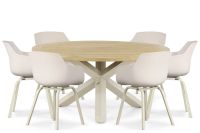 Lifestyle Garden Furniture Lifestyle Salina/Rockville 160 cm dining tuinset 7-delig