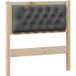 Tête de lit en bois massif pin marron et gris foncé 80 cm