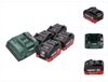 Metabo 18 V set 4x batterie 10,0 Ah LIHD + ASC 145 chargeur CAS-systeem