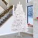 Prolenta Maison Exclusive White Artificial Christmas Tree with 300 LED Lights, PVC and Steel