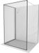 Mexen Kioto paroi de douche Walk-in 110 x 100 cm, cadre noir, chrome