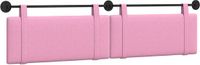 vidaXL - Hangend hoofdbord - Roze - Stof