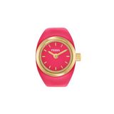 Fossil Ring horloge voor dames, Quartz uurwerk met twee handen en een roestvrij stalen band, Roze en grijstint, 15 mm