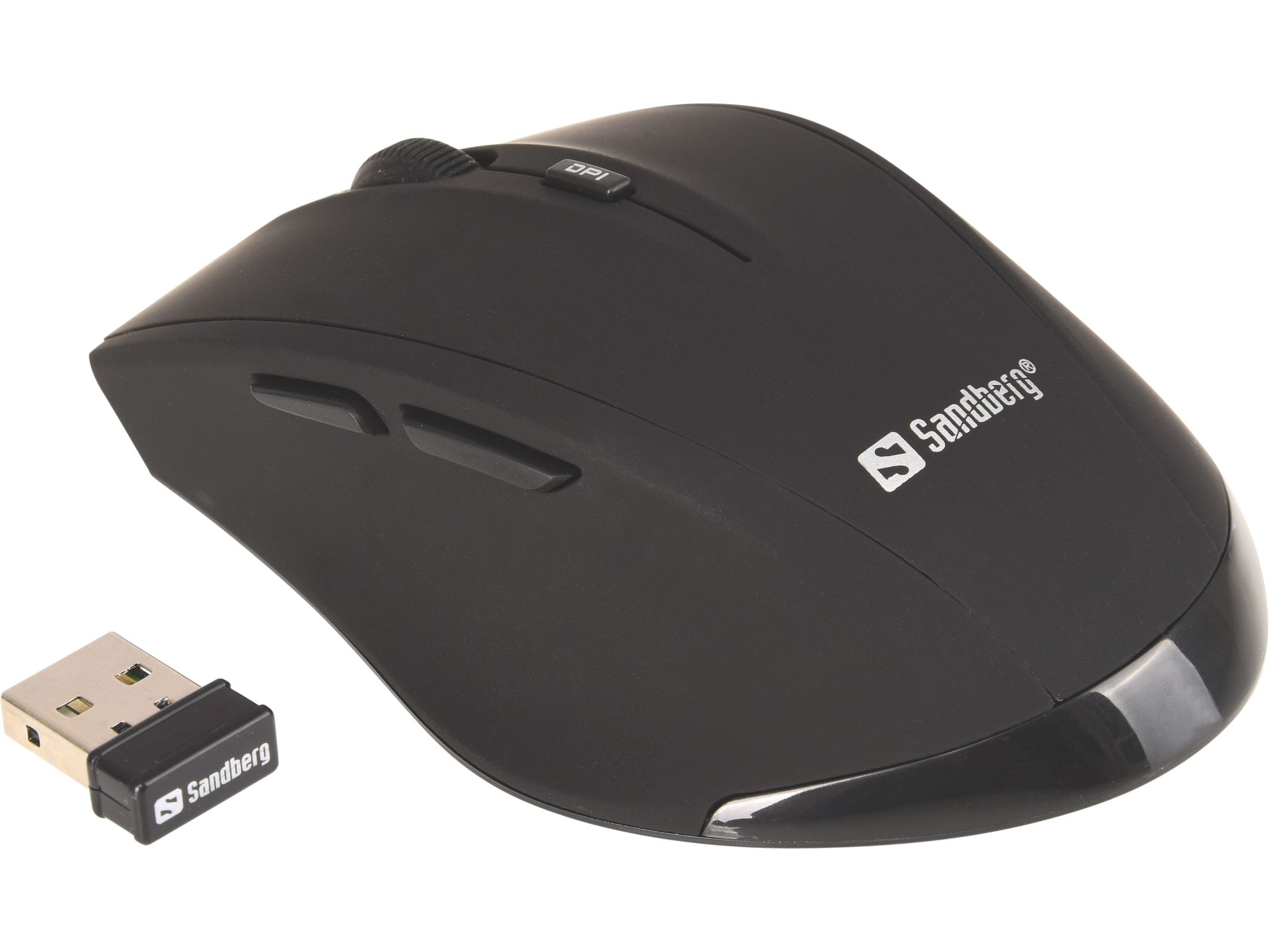 Sandberg Wireless Mouse Pro - Zwart - 1600 DPI - RF Draadloos