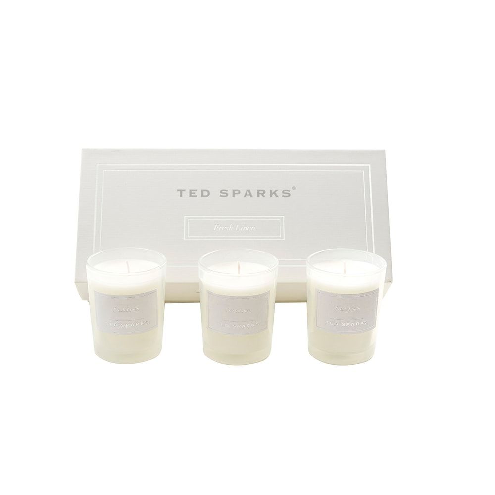 Ted Sparks Mini Candle Gift Set Fresh Linen