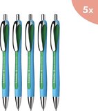 Schneider Slider Rave XB - Balpen - 1.4 mm - Blauw/Groen - 5 stuks