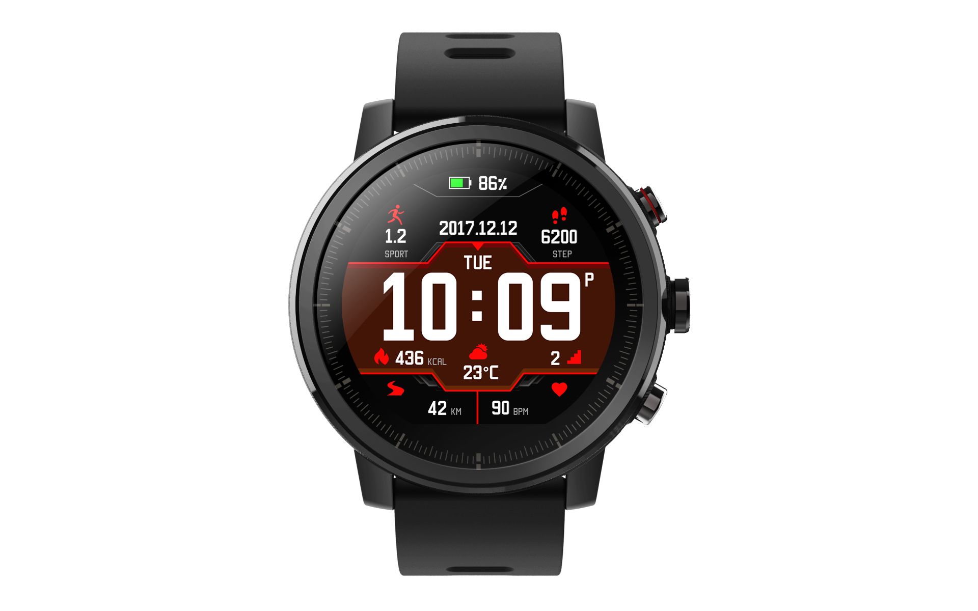 Amazfit Stratos 3 Smartwatch - 1.34" LCD Touchscreen - GPS - Black