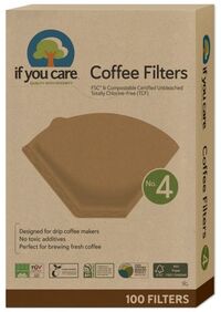 If You Care Koffiefilters - No. 4 - FSC - ongebleekt, chlorine-vrij papier - 100st.