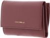 COCCINELLE Metallic Soft Wallet Grainy Leather Winter Rose oud roze