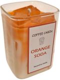 Mansion Atmosphere Bougie parfumée en verre orange soda blanc/orange 6x8cm