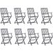 Maison Exclusive - Chaises pliantes 8 pièces avec coussins en bois d'acacia massif