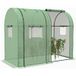 Serre Robuste Avec 4 Fenêtres, 2 Portes Zippées, Protection Uv Pour La Culture Des Plantes, 185 X 94 X 150 Cm, Verte