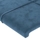 VidaXL Hoofdbord en Voeteind Donkerblauw Polyester/Hout LED 100x5x118/128 cm