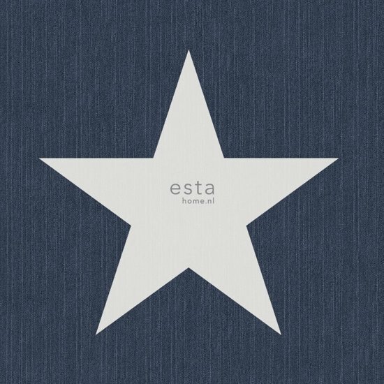 Esta Home behang sterren op denim jeans stof donkerblauw - 138978 van uit Regatta Crew - Surf Edition