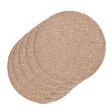 Zeller Pannenonderzetter - 5x - kurk - rond - D17 cm - tot 220 graden - lichtbruin