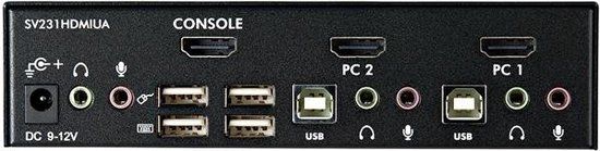 StarTech.com 2-poort USB HDMI KVM-switch met Audio en USB 2.0-hub