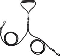 Rebelpetz Duo Looplijn - Hondenriem - Zwart - Small - 140 cm