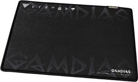GAMDIAS Gaming Muismat met Antislip Pad Maat M, Zwart