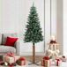 Prolenta Maison Exclusive Slanke kerstboom met echt hout en sneeuw, groen, 180 cm