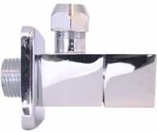 Plieger design hoekstopkraan vierkant 1/2 buitendraad x 10 mm chroom