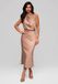 Ombre LARICA Jurk - Rits - Jurk Bruin L