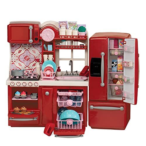 Our Generation Our Generation BD37086Z - Keuken voor poppen met accessoires - Rood