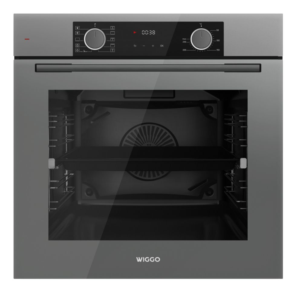 Wiggo WO-BFA610(G) Inbouw Heteluchtoven - Airfry-functie - 73L - Energieklasse A - Grijs