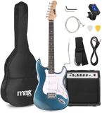 MAX Elektrische gitaar met gitaar versterker - MAX Gigkit - 4/4 - Petrol
