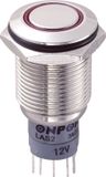 TRU COMPONENTS Vandalismebestendige druktoets 250 V/AC 3 A 1x aan/(aan) Moment Rood IP67