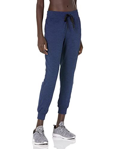 Amazon Essentials Geborsteld Tech Stretch Jogger Broek, Navy Spacedye, S