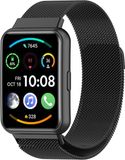 Strap-it Huawei Watch Fit 2 Milanese band - zwart