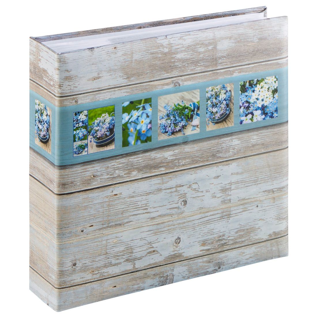Hama Rustico Fotoalbum - Blauw/Wit - 22.5 x 22.5 cm