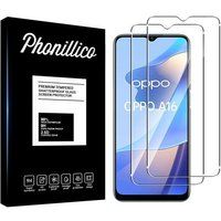 Phonillico® Gehard glas voor OPPO A16 [Pack 2]
