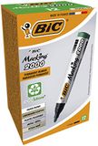 BIC Marking 2000 Permanent Marker, met vaste ronde punt, 12 stuks, groen, voor het beschrijven van metaal, hout & co