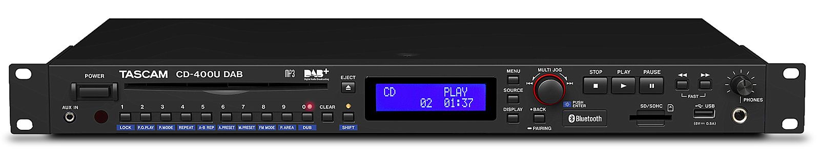 Tascam CD-400U DAB Media Player with Tuner and Bluetooth - Black
