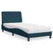 VidaXL Lit avec matelas, bleu, 80x200 cm, velours