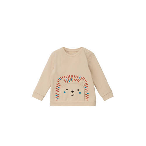 s.Oliver s.Oliver baby longsleeve met printopdruk ecru/rood