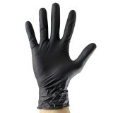 JBM Gants jetables en nitrile noir T: M 3.5mil