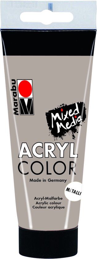 Marabu Acryl Color 082 100 ml acrylverf Zilver Koker