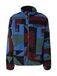 Iriedaily Fleece jas 'Insaneia' blauw / spar / donkerrood / zwart